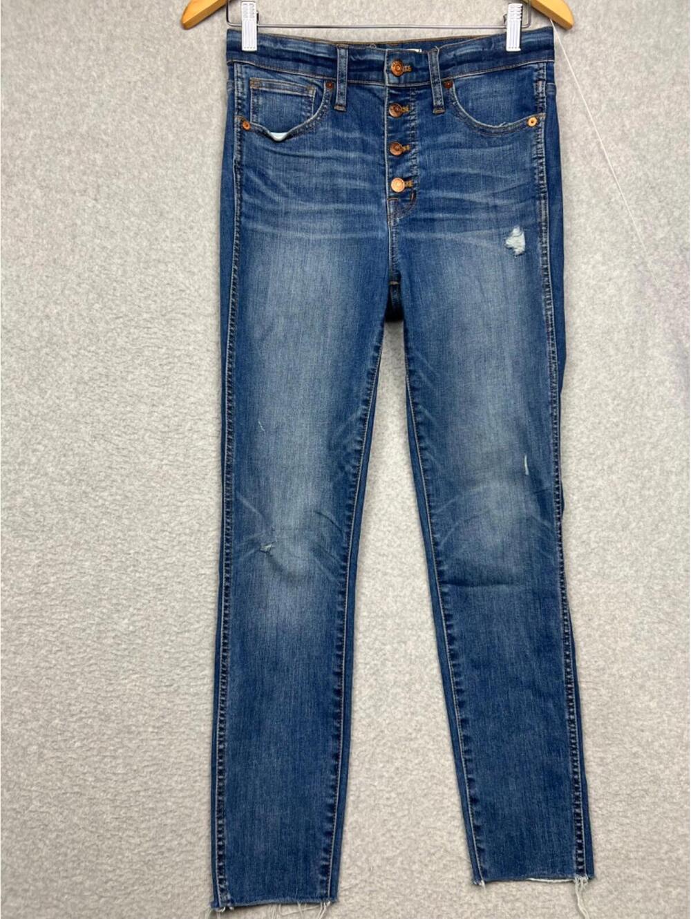Madewell Denim Jeans Womens 27 Skinny High Rise Ladies Button Fly